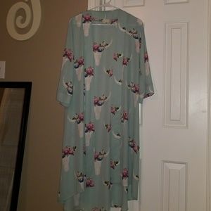 Floral cow skull kimono